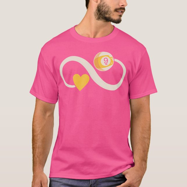 9 Ball Snooker Pool Billiards T-Shirt (Front)