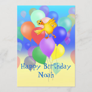 9 Balloons Birthday Poem by The Happy Juul Company Card