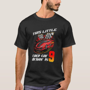 9 Birthday  Boys 9 Years Old Race Car Drivers T-Shirt
