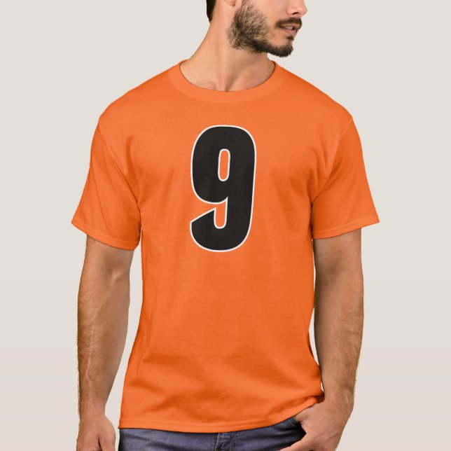 9 Black White Cincinnati T-Shirt (Front)