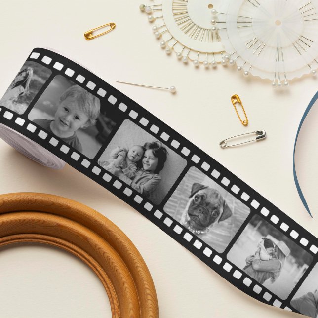 9 Black & White Photo Film Strip Satin Ribbon (Creator Uploaded)
