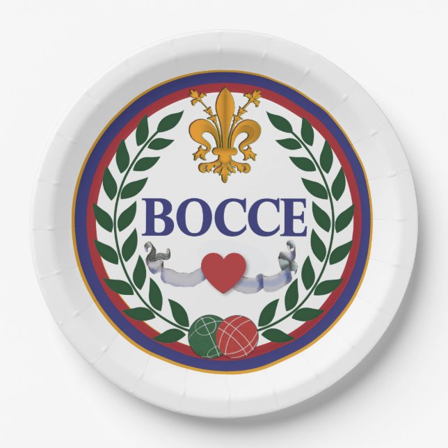 9" BOCCE PAPER PLATE (Front)