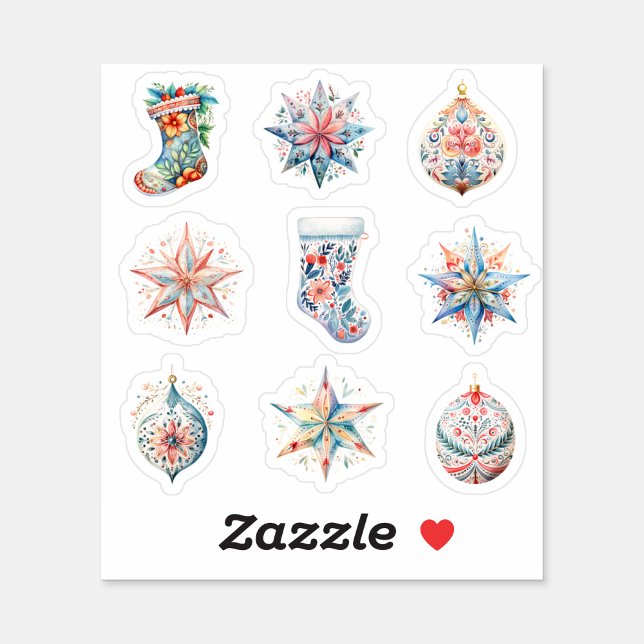 9 Boho Christmas Custom-Cut Vinyl Sticker (Creator Uploaded)