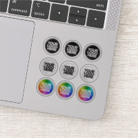 9 Custom Logo Small 0.50" - 0.75" Clear Stickers