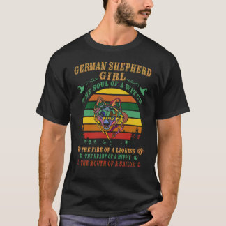 9 German Shepherd Girl The Soul Of A Witch The Fir T-Shirt