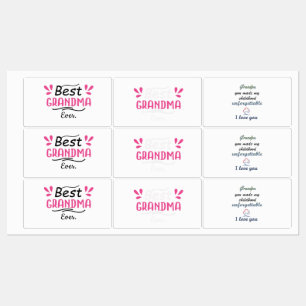 9 Grandpa and Grandma stickers/ Best Grandma ever/
