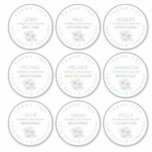 9 Individual Name Thank You Bridal Floral Large<br><div class="desc">Add a thank you with a personal touch to your favours for your bridesmaids and groomsmen. This sheet has nine stickers each of approximately 4.5" in diameter and you can personalise each individually with your recipient's name and the role they had at your wedding. The curved Thank You text at...</div>