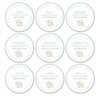 9 Individual Name Thank You Bridal Floral Large