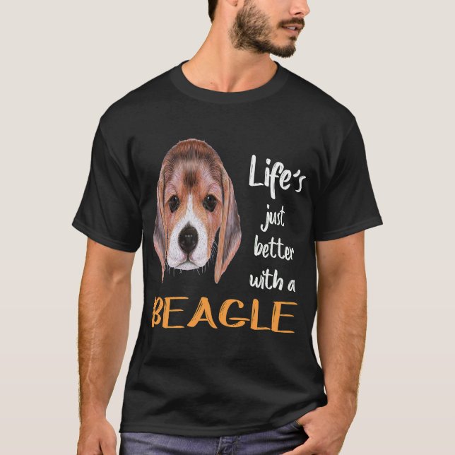 9 Life Just Better With A Beagle T-Shirt (Front)