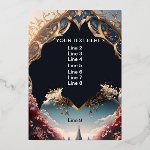 9 Lines of Customised Text Fairy Tale Wedding