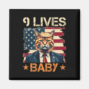 9 Lives Baby Trump 2024 Win Victory Winner Trump  Magnet