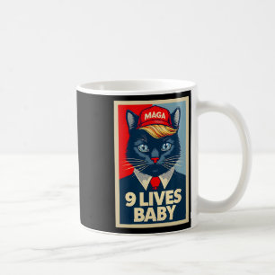 9 Lives Byby Cute Trump Cat Funny Trump 2024 Presi Coffee Mug