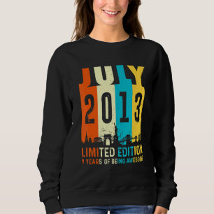 9 Made In July 2013 9th Birthday Sweatshirt