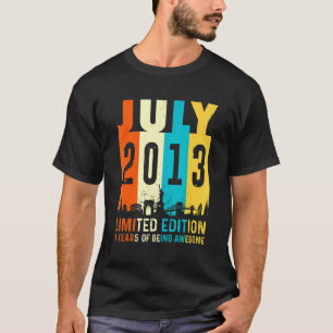9 Made In July 2013 9th Birthday T-Shirt