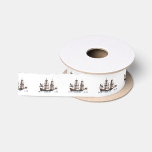 9 mayflower ship satin ribbon