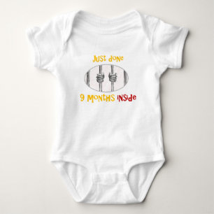 9 months inside. baby bodysuit
