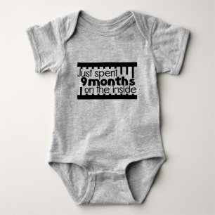 9 Months On the Inside Baby Bodysuit