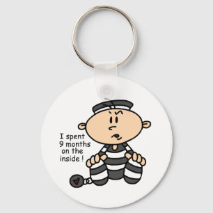 9 Months On The Inside Baby Prisoner Key Ring