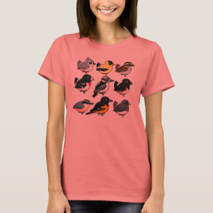 9 Northeast USA Backyard Birds T-Shirt