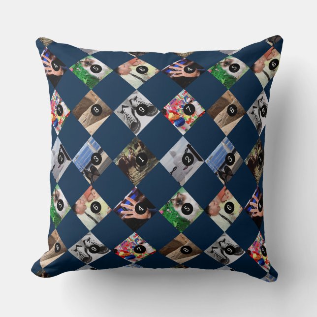 9 of your favourite photos to make your one of kin cushion (Front)