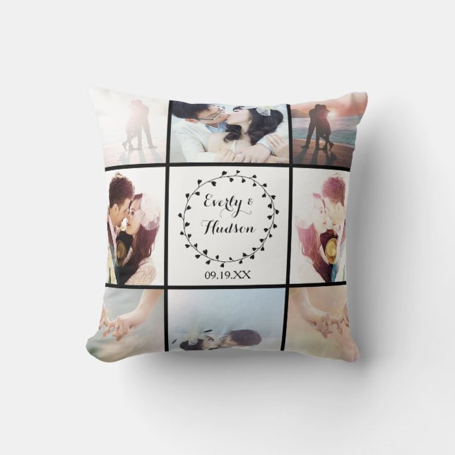 9 of Your Instagram Photos Here Cushion (Front)