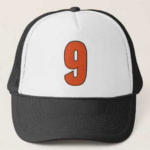 9 Orange Black Cincinnati Trucker Hat