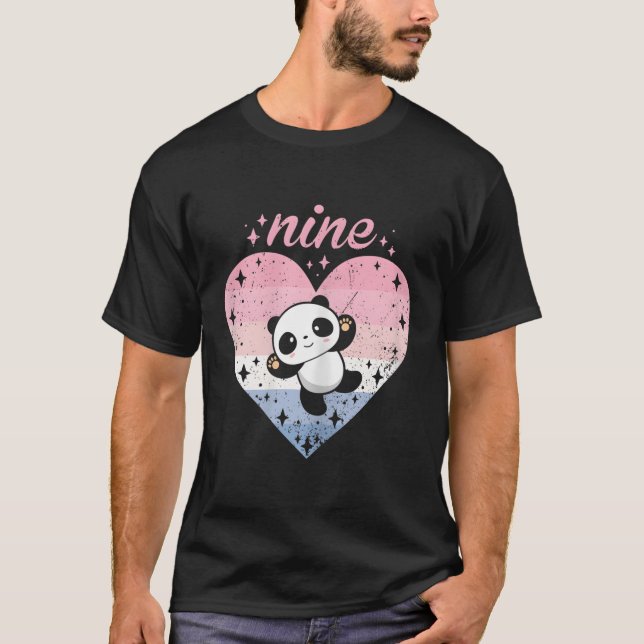 9 Panda 9Th B-Day T-Shirt (Front)