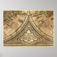 9 Panel Colour Version de L'Isle World Map Frame 8