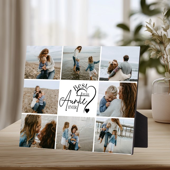 9 Personalised Best Aunt Photo Collage Plaque (Creator Uploaded)
