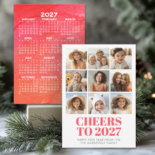 9 Photo Best Year Ever HYN 2027 Calendar Holiday Card