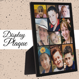 9 photo black display plaque