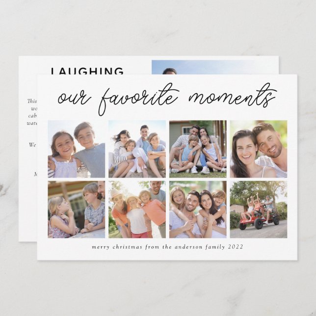 9 Photo Christmas Card | Our Favourite Moments (Front/Back)