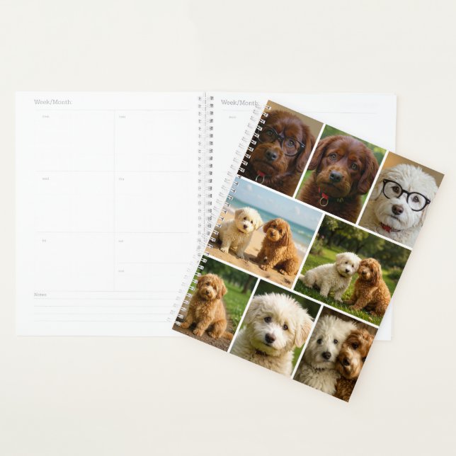 9 Photo Collage And Text Personalised  Planner (Display)