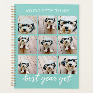9 Photo Collage Optional Text -- Best Year Ever Planner