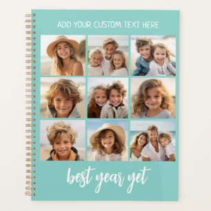 9 Photo Collage Optional Text -- Best Year Ever Planner