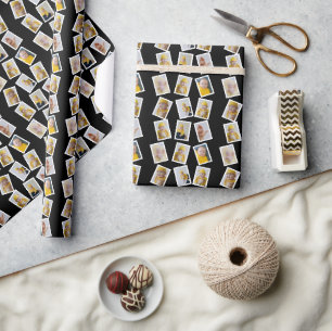 9 Photo Collage Personalised Wrapping Paper