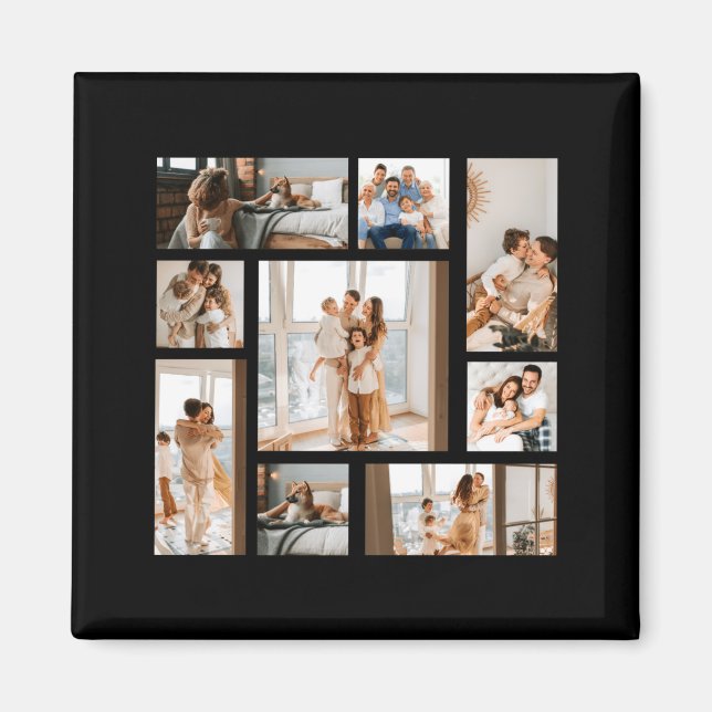 9 Photo Collage Template  Magnet (Front)
