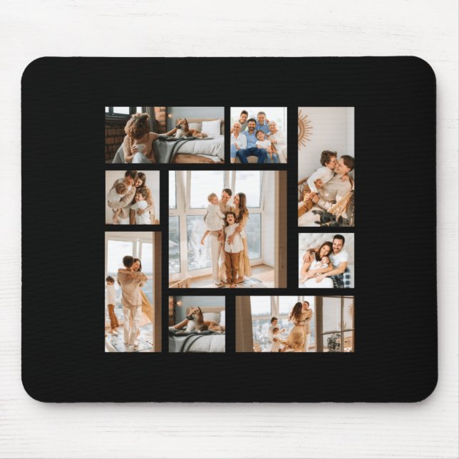 9 Photo Collage Template  Mouse Mat (Front)