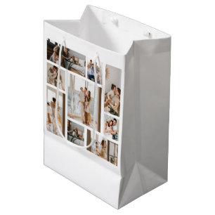 9 Photo Collage Template Personalise Medium Gift Bag