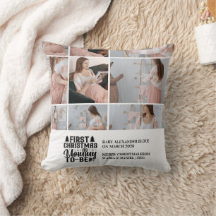 9 Photo Mommy to be Christmas Pregnancy Cushion