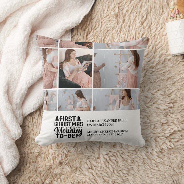 9 Photo Mummy to be Christmas Pregnancy  Cushion (Blanket)