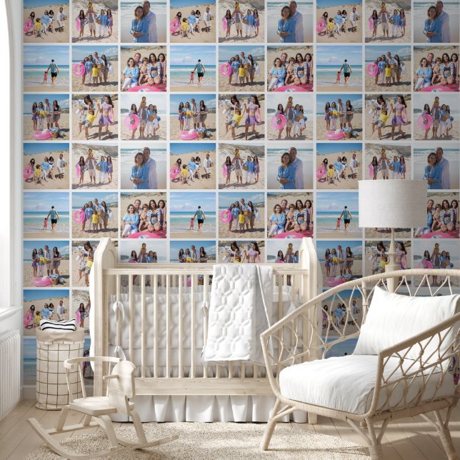 9 Photo Template Collage Personalised Wallpaper (Kids)