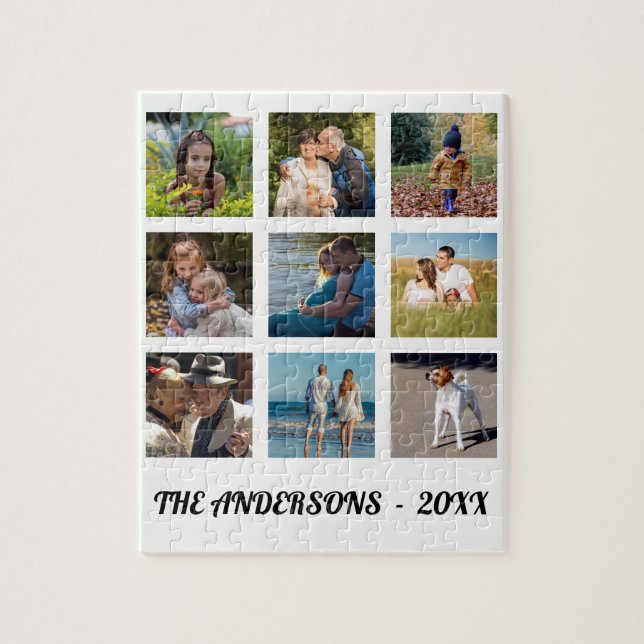9 Picture Family Photo ✨  Collage Custom  Jigsaw Puzzle (Vertical)