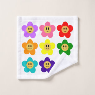 9 Rainbow Pride Colour Flowers LGBT A Wash Cloth