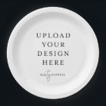 9" Round Paper Plates (set of 8)<br><div class="desc">Customise your design in Templett. After you are done editing,  download your file in a JPG format (don't forget to turn on the bleed option). Upload your design here by clicking on the blue "Personalise" button.</div>