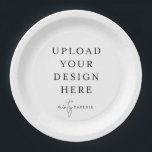 9" Round Paper Plates (set of 8)<br><div class="desc">Customise your design in Templett. After you are done editing,  download your file in a JPG format (don't forget to turn on the bleed option). Upload your design here by clicking on the blue "Personalise" button.</div>