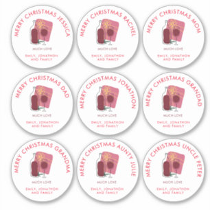 9 Small Different Names Wine Gift Merry Christmas