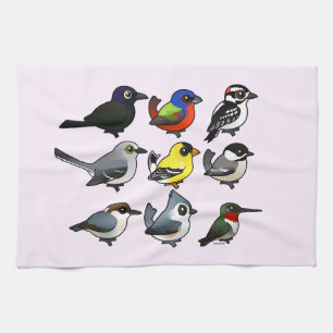9 Southeast USA Backyard Birds Tea Towel