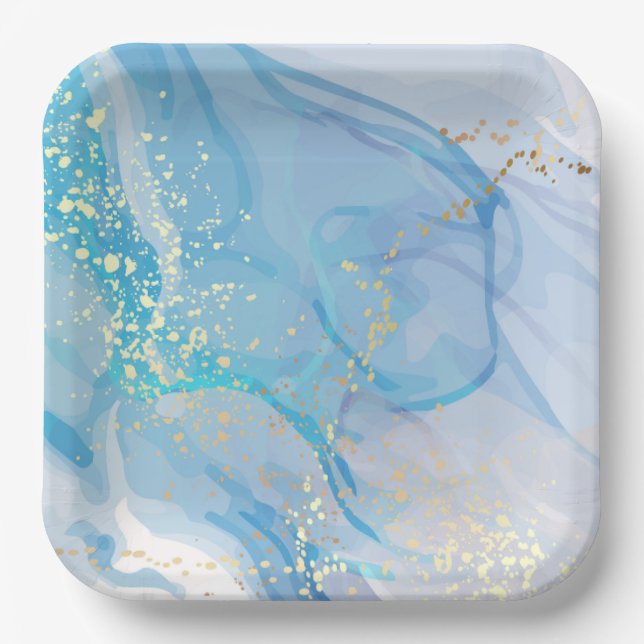 9" Square Paper Plate (Front)