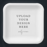 9" Square Paper Plates (set of 8)<br><div class="desc">Customise your design in Templett. After you are done editing,  download your file in a JPG format (don't forget to turn on the bleed option). Upload your design here by clicking on the blue "Personalise" button.</div>